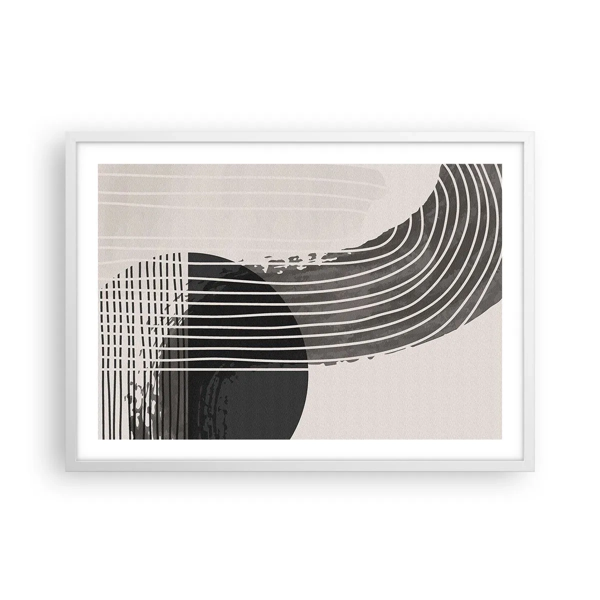 Affisch i vit ram - Dit och tillbaka - 70x50 cm