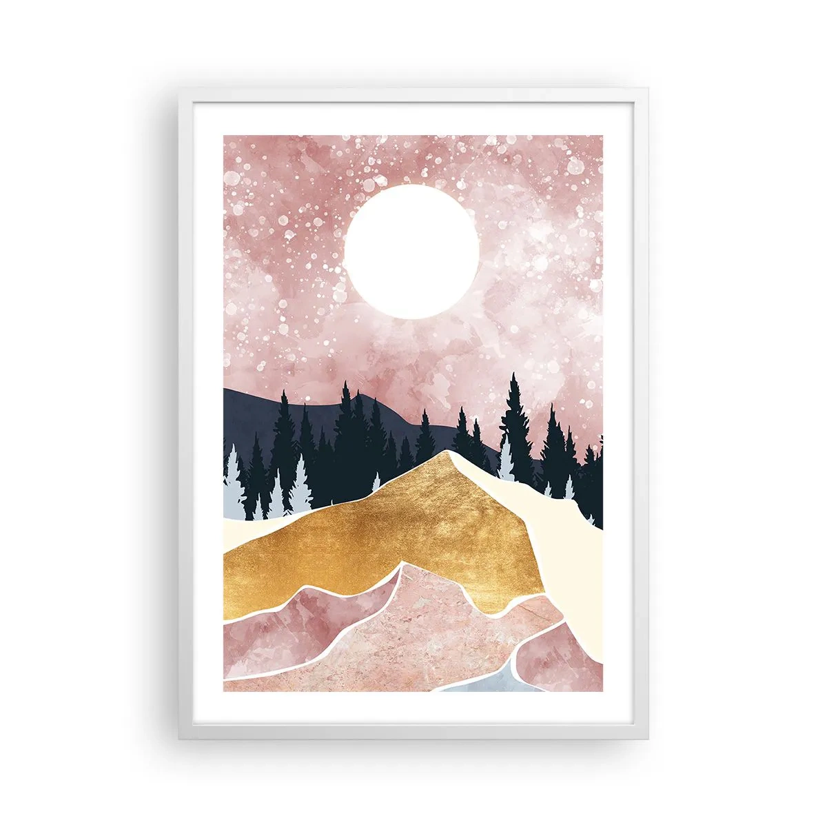 Affisch i vit ram - Nattvakt - 50x70 cm