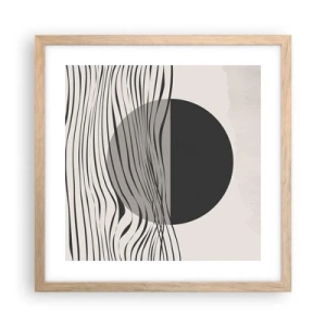 Affisch i ram av ljusek - Halvdan komposition - 40x40 cm