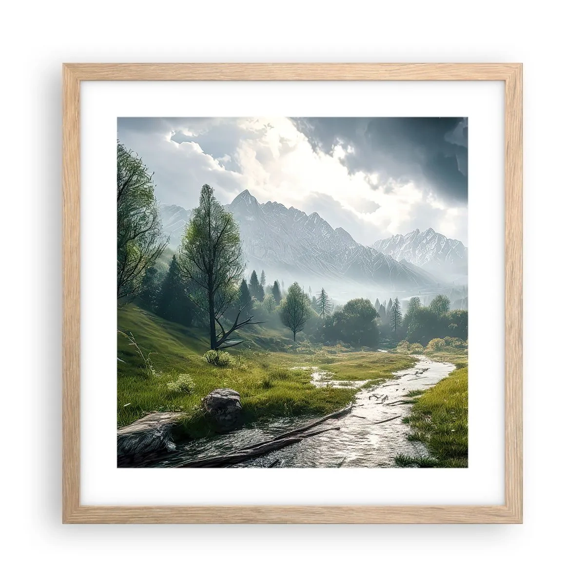 Affisch i ram av ljusek - Fram och tillbaka - 40x40 cm