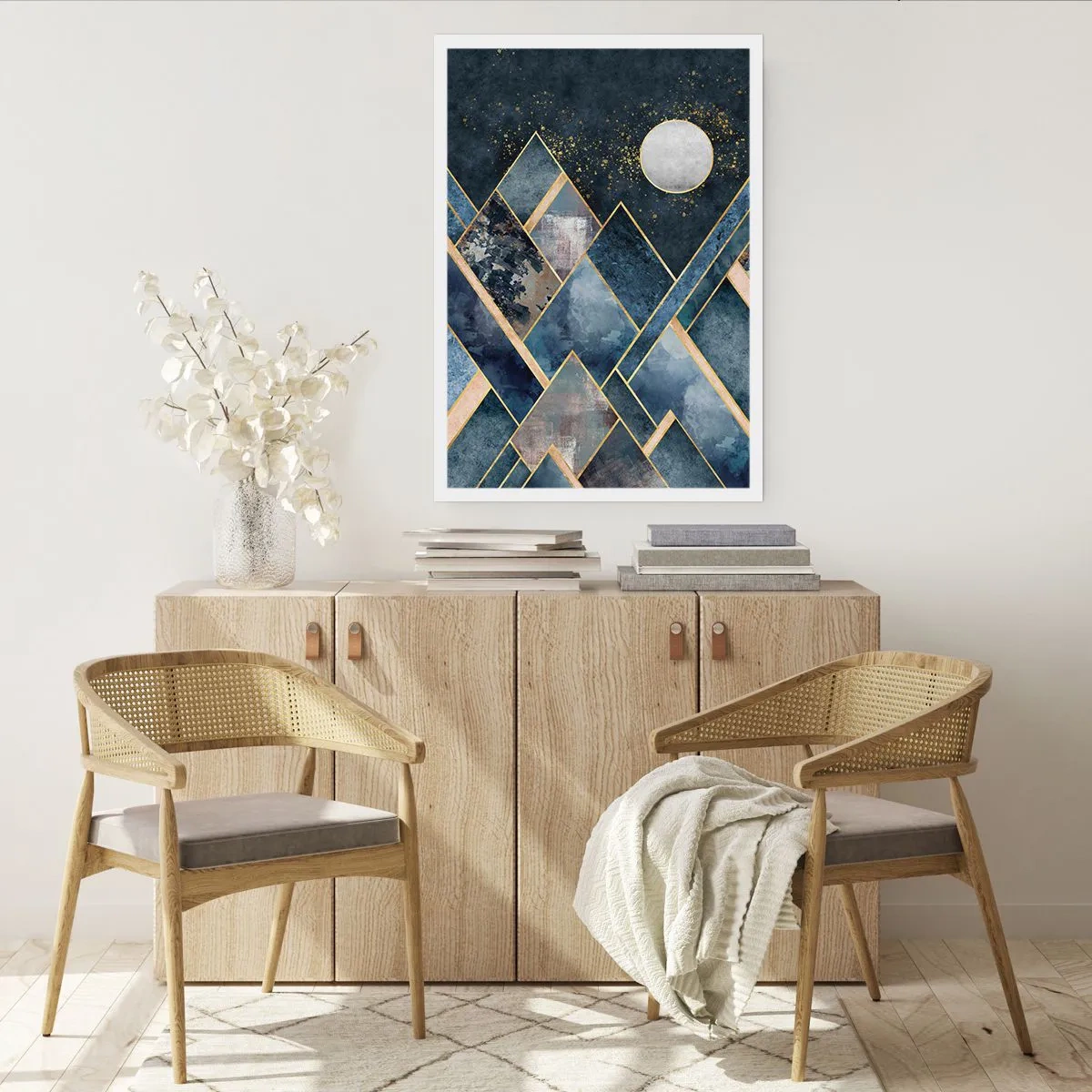 Affisch - Geometriskt landskap - 40x50 cm