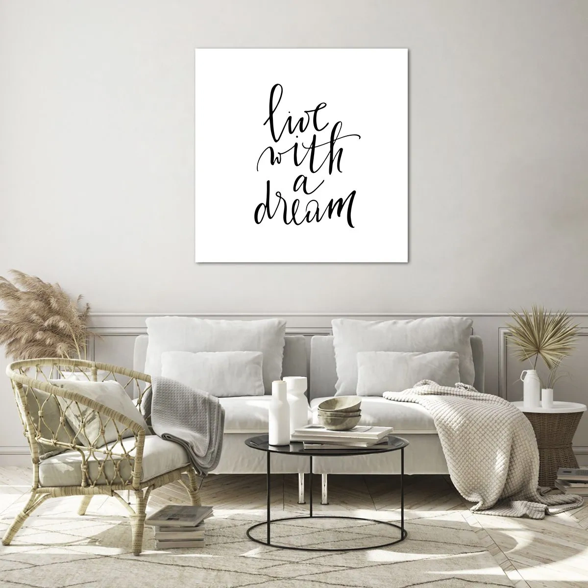 Glastavla - Bild på glas - Of course - 70x70 cm