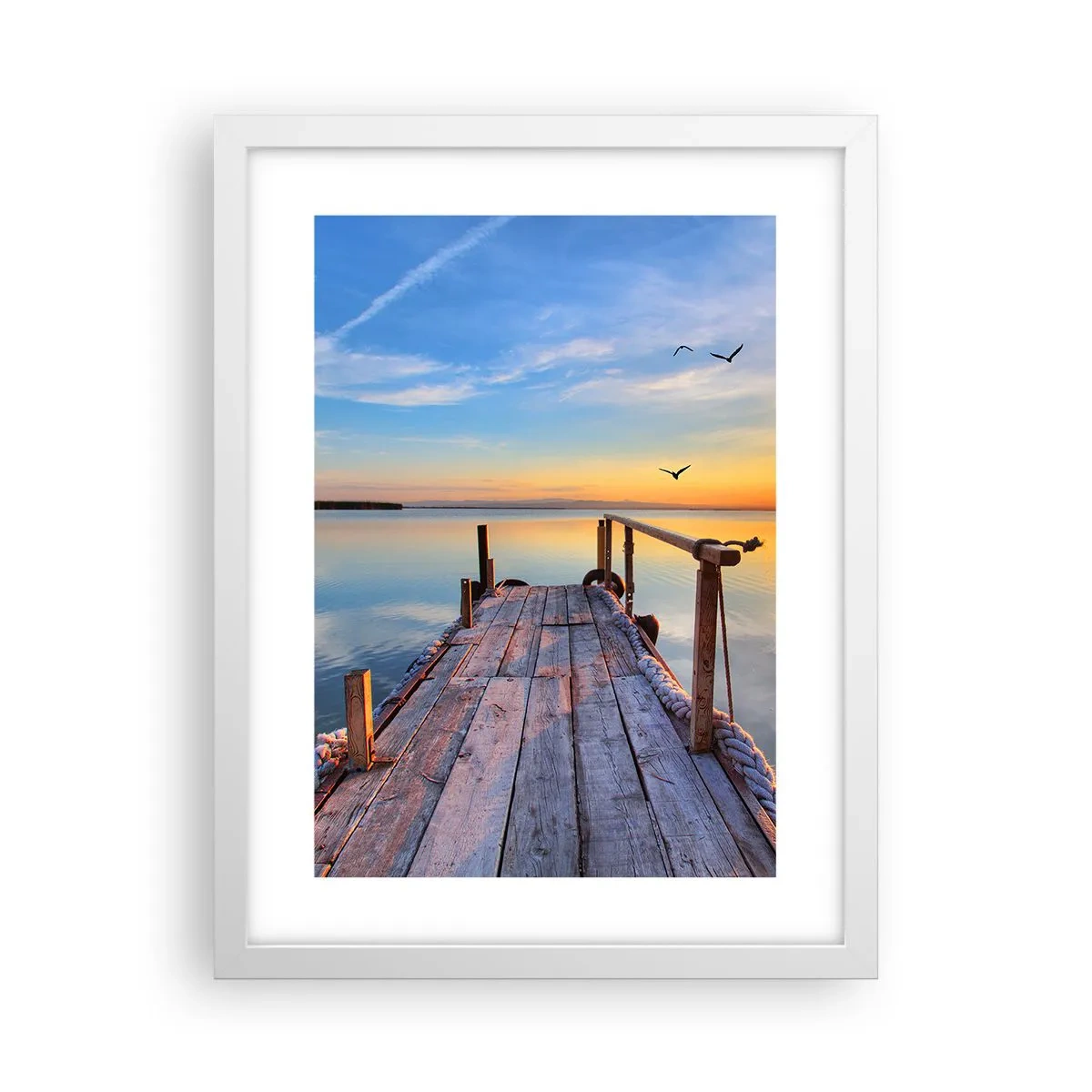 Affisch i vit ram - Gå mot solen - 30x40 cm