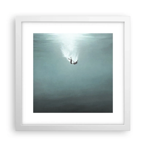 Affisch i vit ram - I havets famn - 30x30 cm
