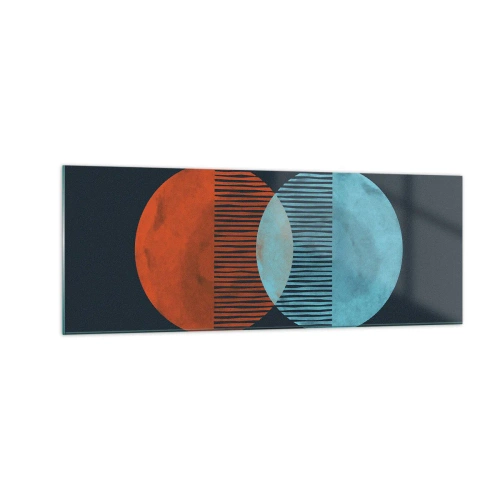 Glastavla - Bild på glas - Astronomisk fantasi - 140x50 cm