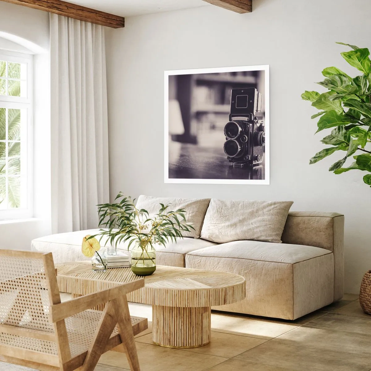 Affisch - Ett gammalt fotografis magi - 50x50 cm