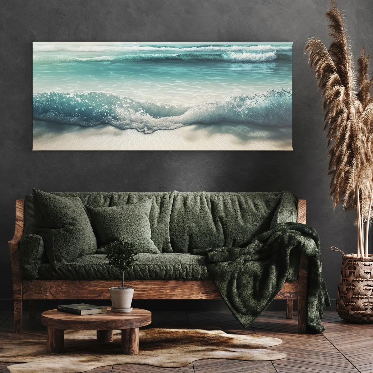 Canvastavla - Bild på duk - Lugnet i havet - 90x30 cm