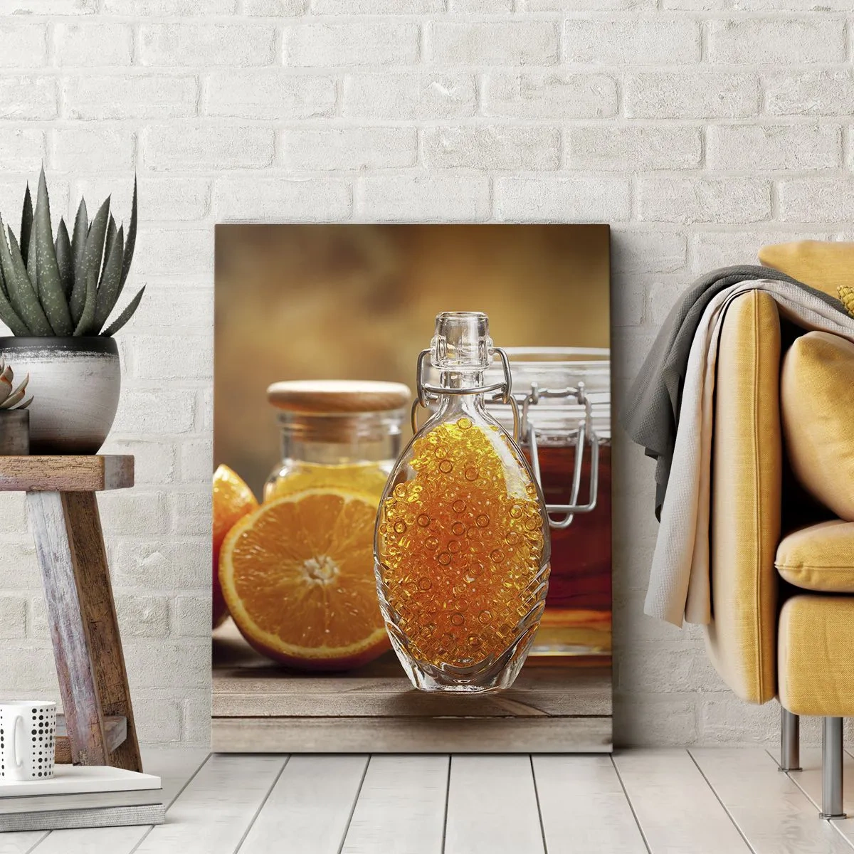 Canvastavla - Bild på duk - Soliga smaker och aromer - 55x100 cm