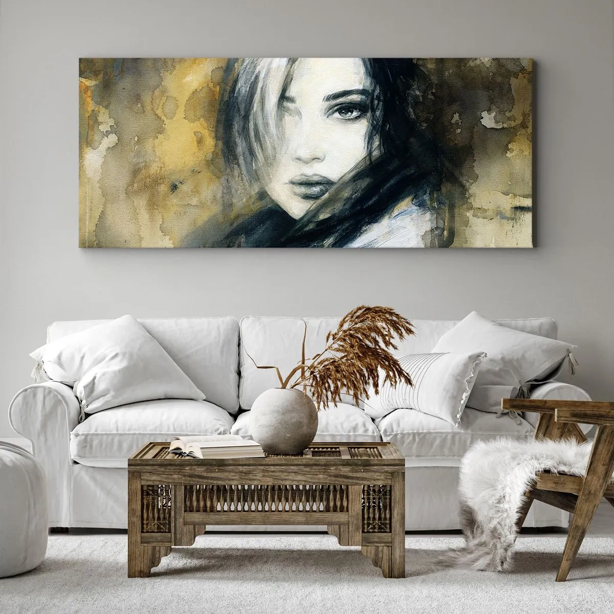 Canvastavla - Bild på duk - Mera oskyldig eller sensuell? - 160x50 cm