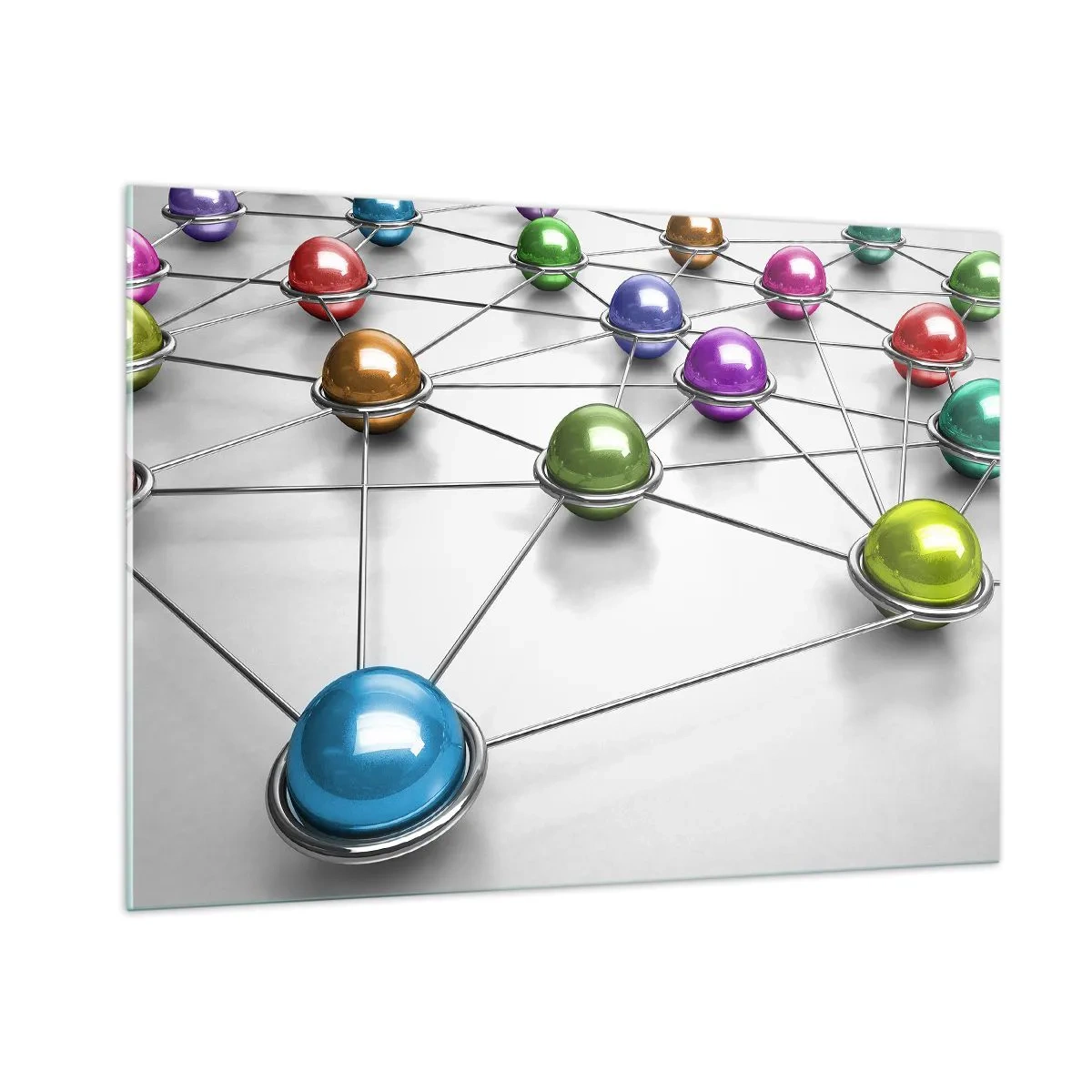 Glastavla - Bild på glas - Rymdens spindelnät - 100x70 cm