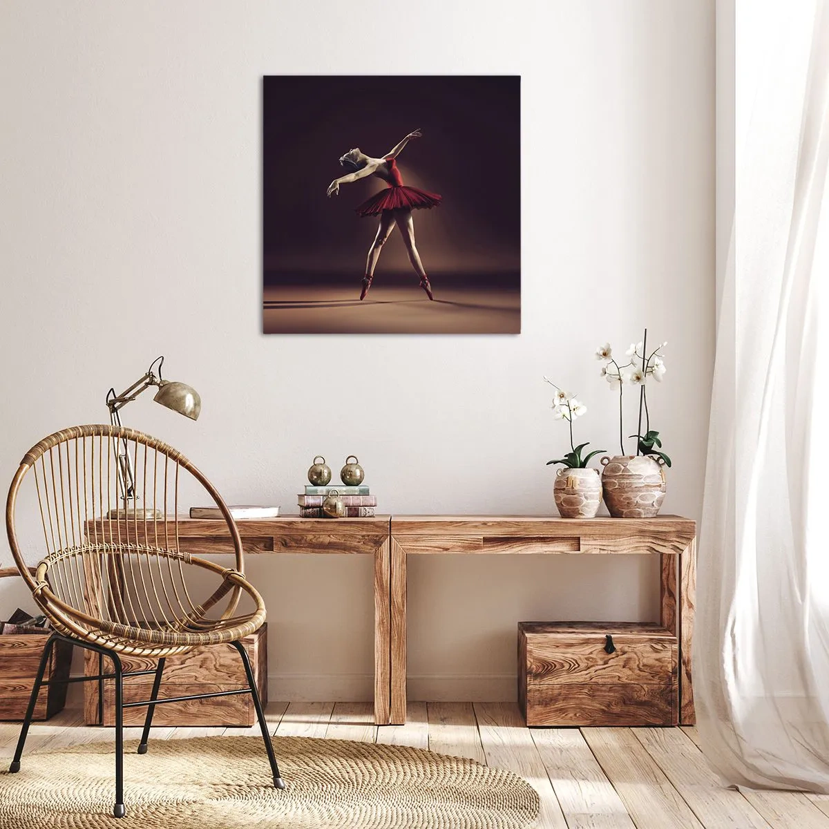 Canvastavla - Bild på duk - Prima ballerina - 60x60 cm