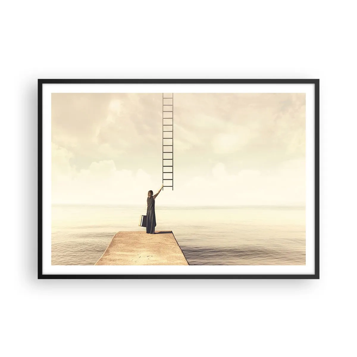 Affisch i svart ram - Magisk resa - 100x70 cm
