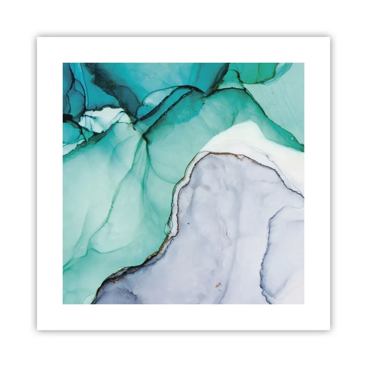 Affisch - En studie i turkos - 40x40 cm