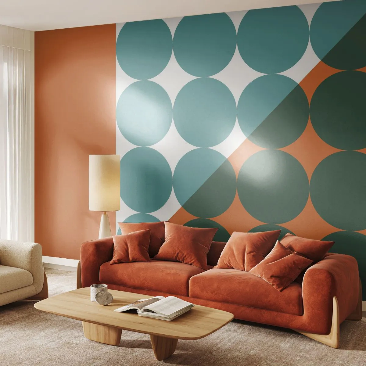 Självhäftande Fototapet Deluxe Sticker - Uppåt och på diagonalen - Abstraktion, Bit, Grafik - 250x175 cm