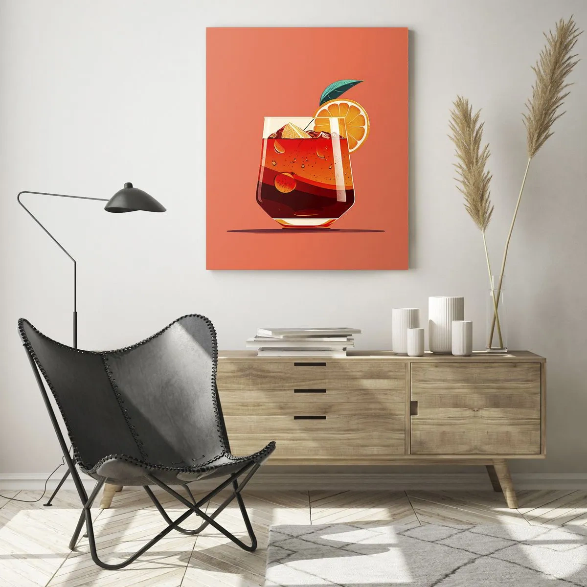 Glastavla - Bild på glas - Sommarens förfriskning - 50x70 cm