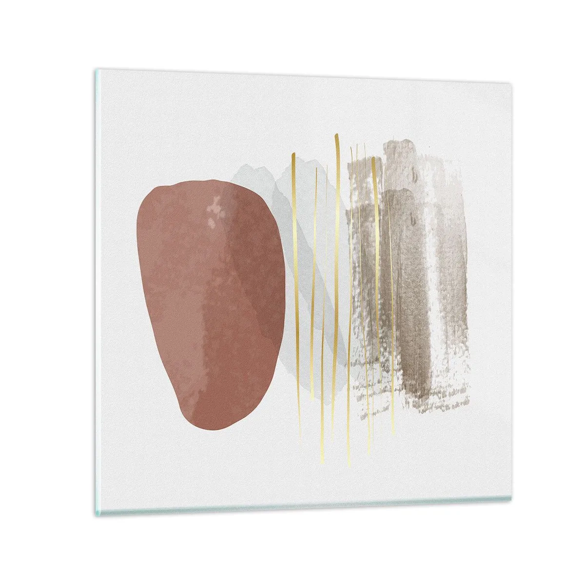 Glastavla - Bild på glas - Abstrakt pelargång - 50x50 cm