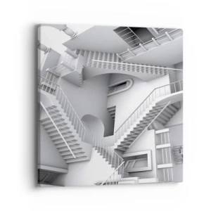 Canvastavla - Bild på duk - Rummets paradoxer - 40x40 cm