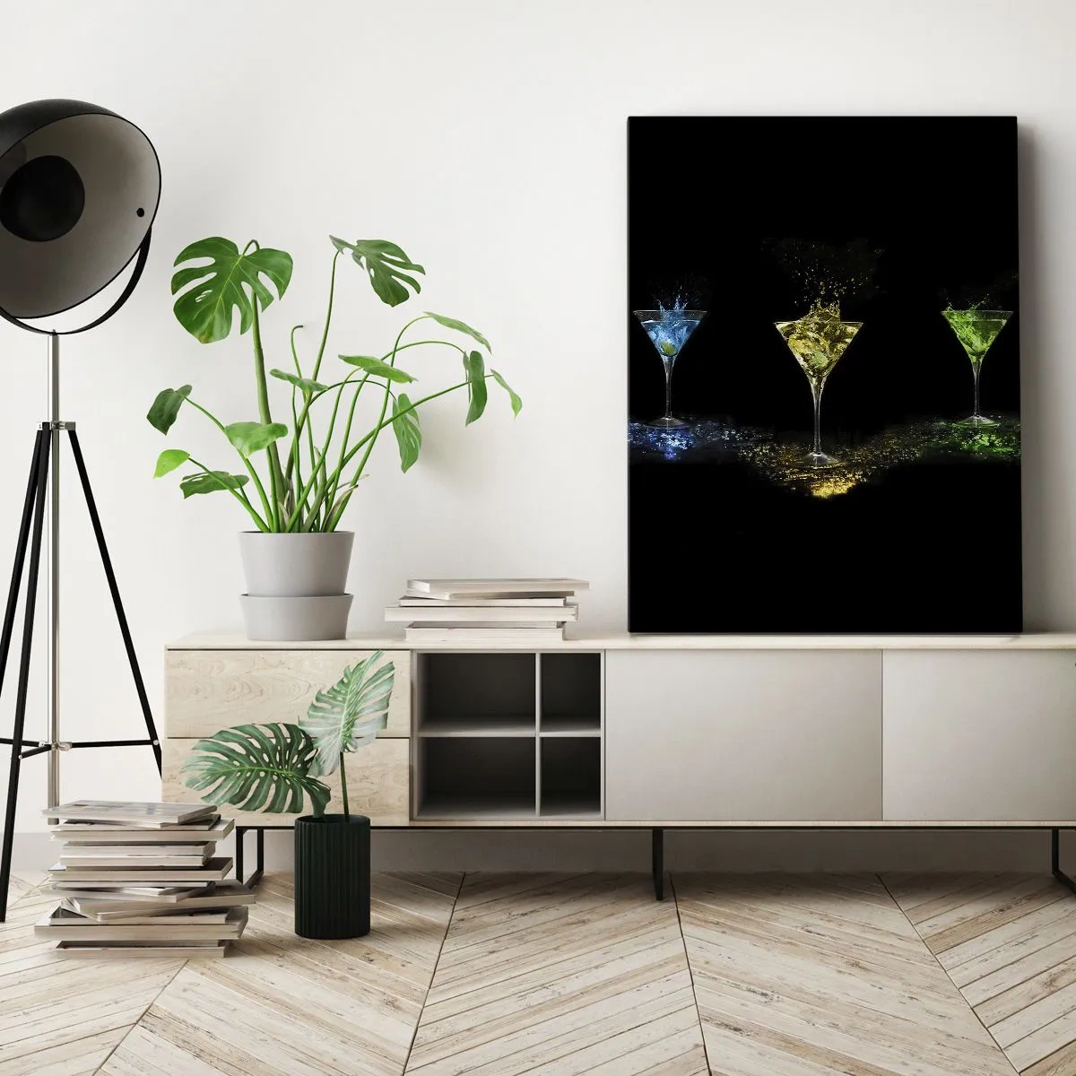 Canvastavla - Bild på duk - Glädjens färger i kristallglaset - 50x70 cm