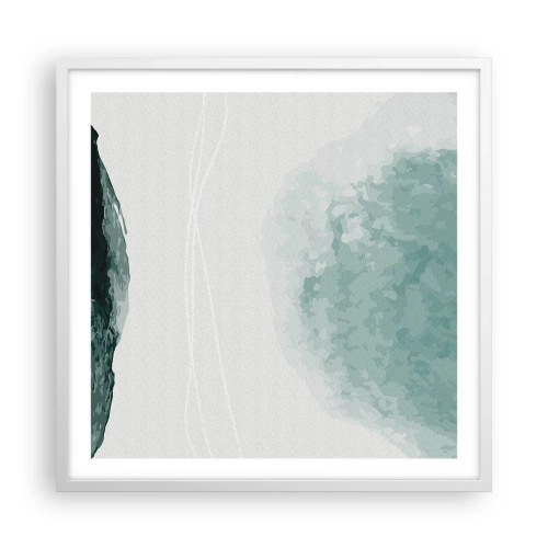 Affisch i vit ram - Ett möte med dimma - 60x60 cm