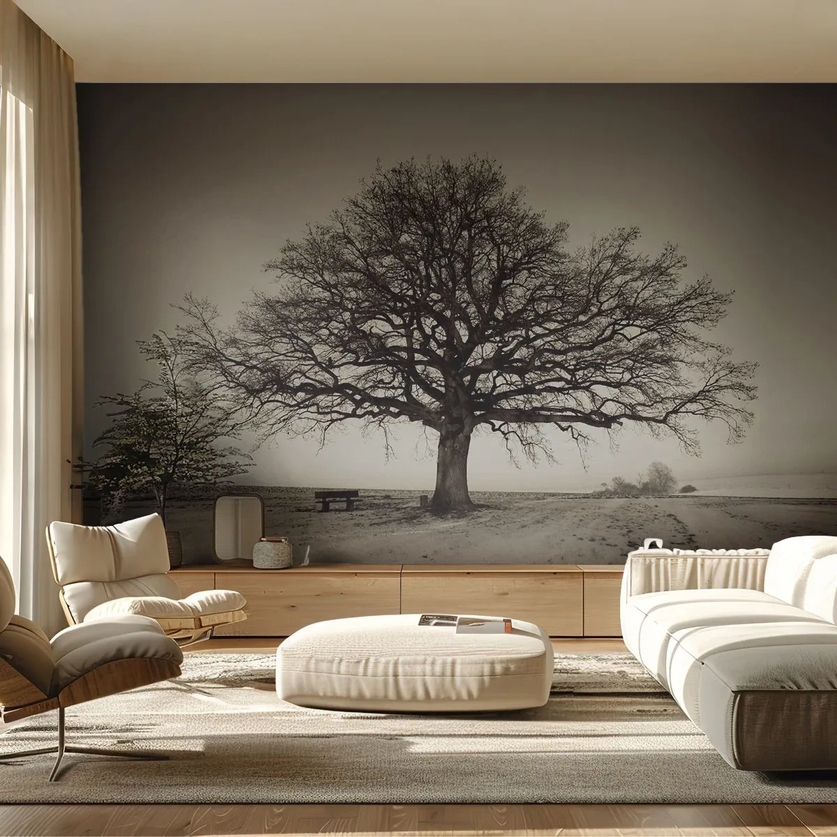 Fototapet Standard Eco - Härifrån till evighet - Landskap, Träd, Natur - 400x280 cm