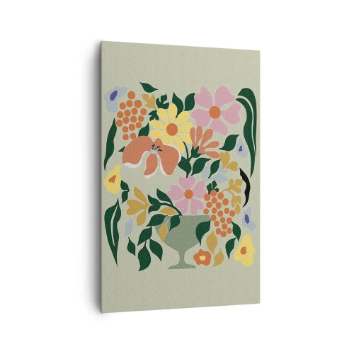 Canvastavla - Bild på duk - En bukett full av liv - 80x120 cm