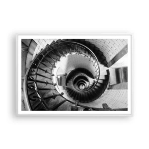 Affisch i vit ram - Högre och högre - 100x70 cm