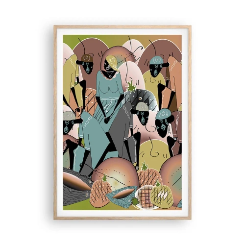 Affisch i ram av ljusek - Högtiden kommer - 70x100 cm