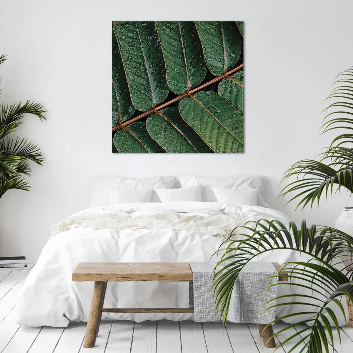 Canvastavla - Bild på duk - I den gröna rytmen - 30x30 cm