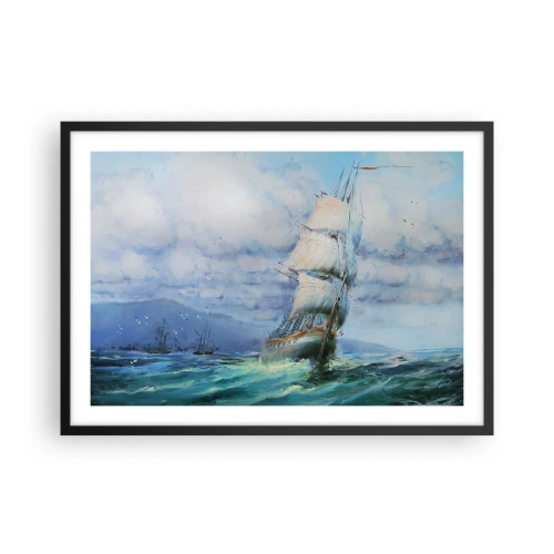 Affisch i svart ram - Goda vindar - 70x50 cm