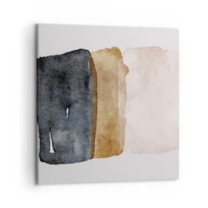 Canvastavla - Bild på duk - Komposition av jordens färger - 50x50 cm