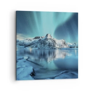 Canvastavla - Bild på duk - Ljusets natt - 70x70 cm