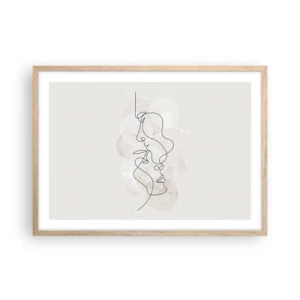 Affisch i ram av ljusek - Tilltrasslade i famn - 70x50 cm