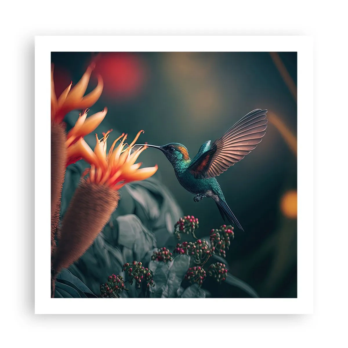 Affisch - Ett verkligt färgglatt liv - 60x60 cm