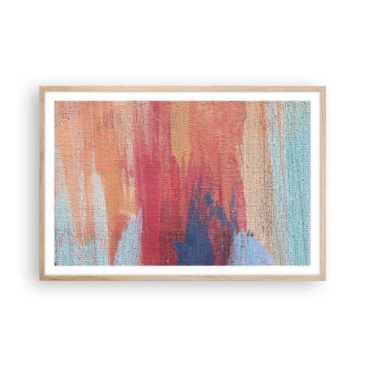 Affisch i ram av ljusek - Rinnande regnbåge - 91x61 cm