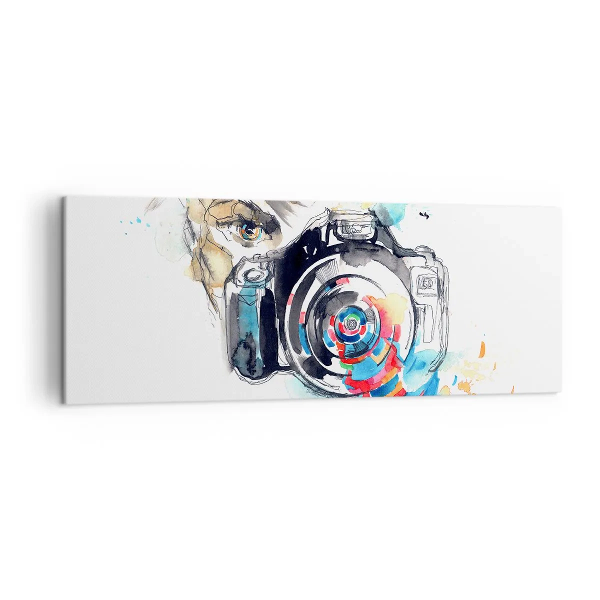 Canvastavla - Bild på duk - I objektivets öga - 140x50 cm