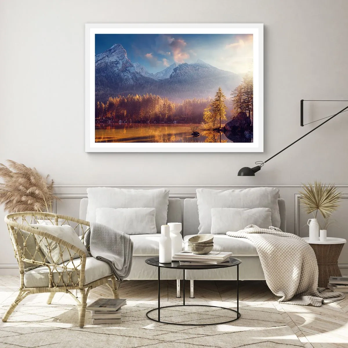 Affisch i vit ram - I berg och dalar - 70x50 cm