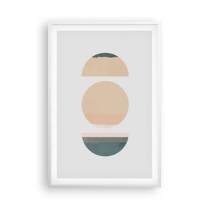 Affisch i vit ram - Hjul efter hjul - 61x91 cm