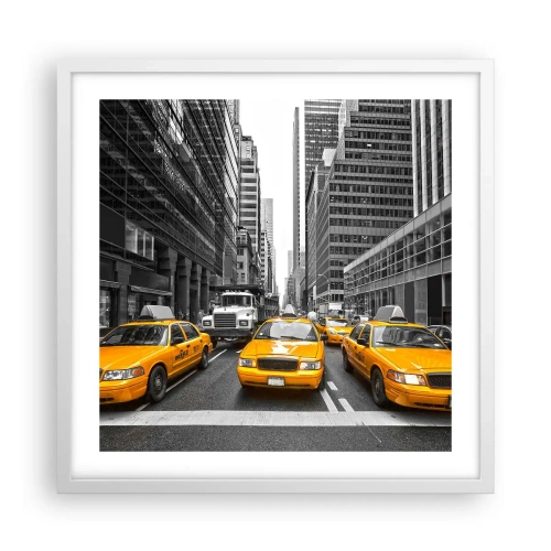 Affisch i vit ram - Vi färgar denna stad - 50x50 cm