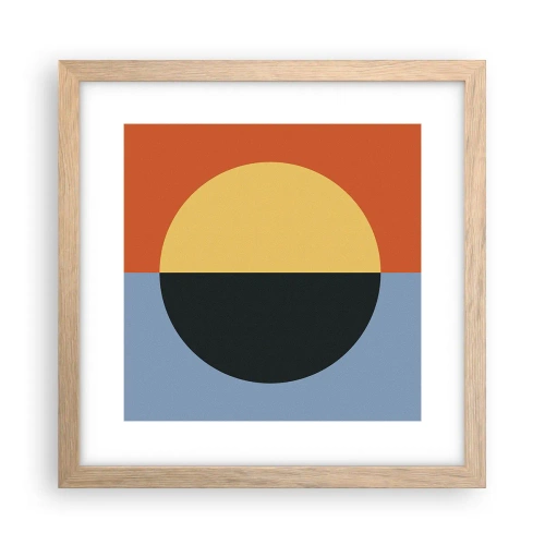 Affisch i ram av ljusek - Komposition av värme och kyla - 30x30 cm