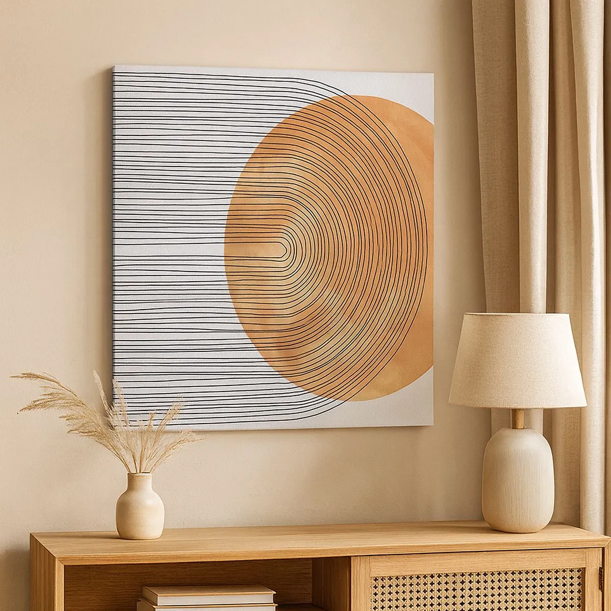 Canvastavla - Bild på duk - En solig komposition - 30x30 cm