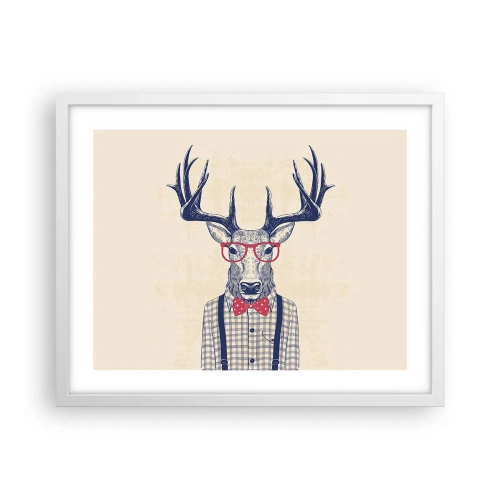 Affisch i vit ram - Rolig extravagans - 50x40 cm