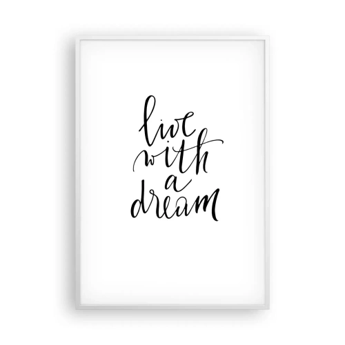 Affisch i vit ram - Of course - 70x100 cm