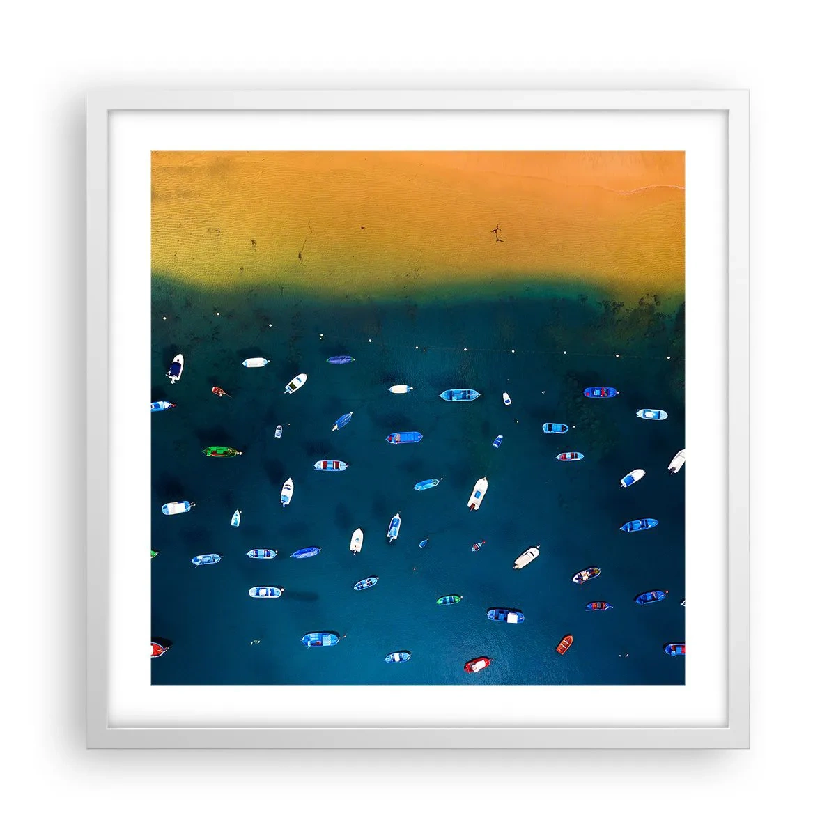 Affisch i vit ram - Ett semesterspel - 50x50 cm