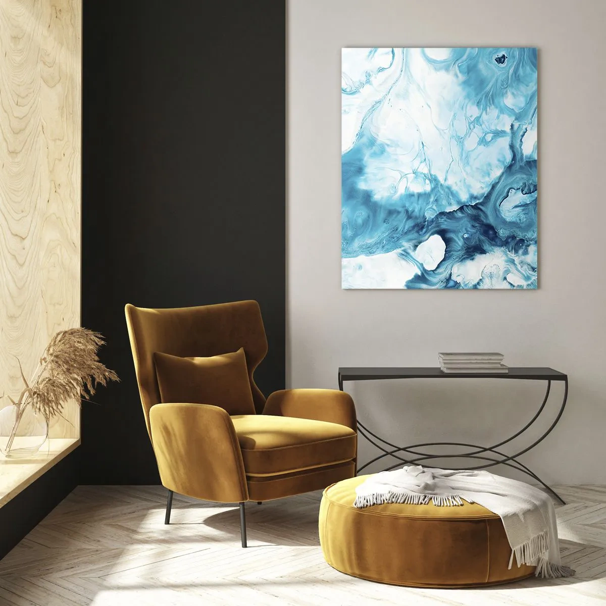 Glastavla - Bild på glas - Blåhetens konsert - 80x120 cm