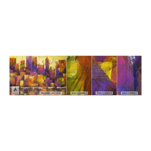 Provbit av självhäftande fototapet Deluxe Sticker - Metropolis komposition - Abstraktion, Bit, Modern konst - 100x30 cm