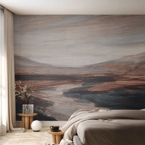 Fototapet Premium Canvas - Fridfull dal - Landskap, Landskap, Bit - 100x70 cm