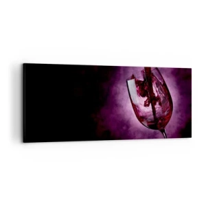 Canvastavla - Bild på duk - Scharlakansröd? Karmin? Nej, rubin - 100x40 cm