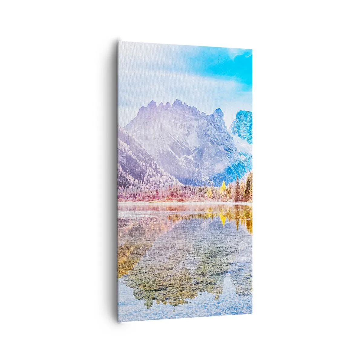 Canvastavla - Bild på duk - Det är redan höst i fjällen - 65x120 cm