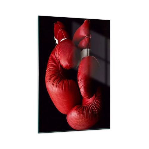 Glastavla - Bild på glas - Kampens emotioner bakom oss - 80x120 cm