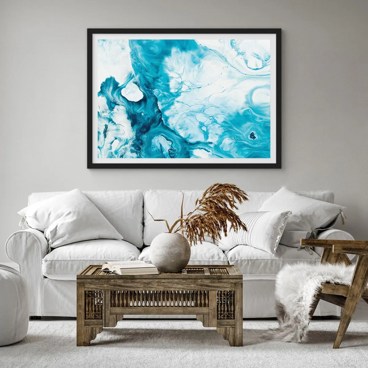 Affisch i svart ram - Blåhetens konsert - 40x30 cm